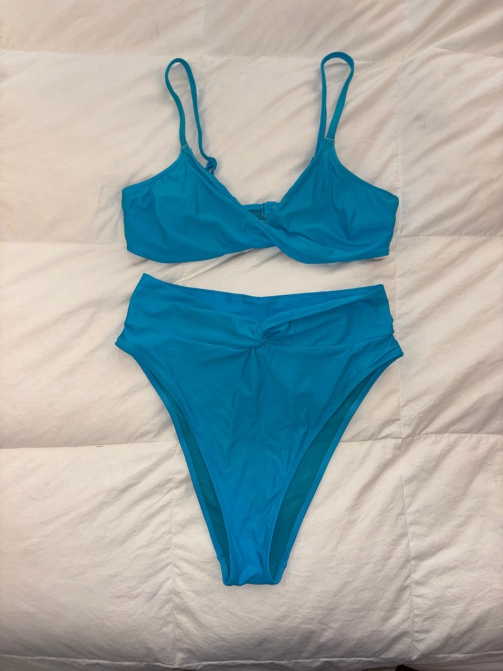 Aerie- High Waisted Twist Bikini Set